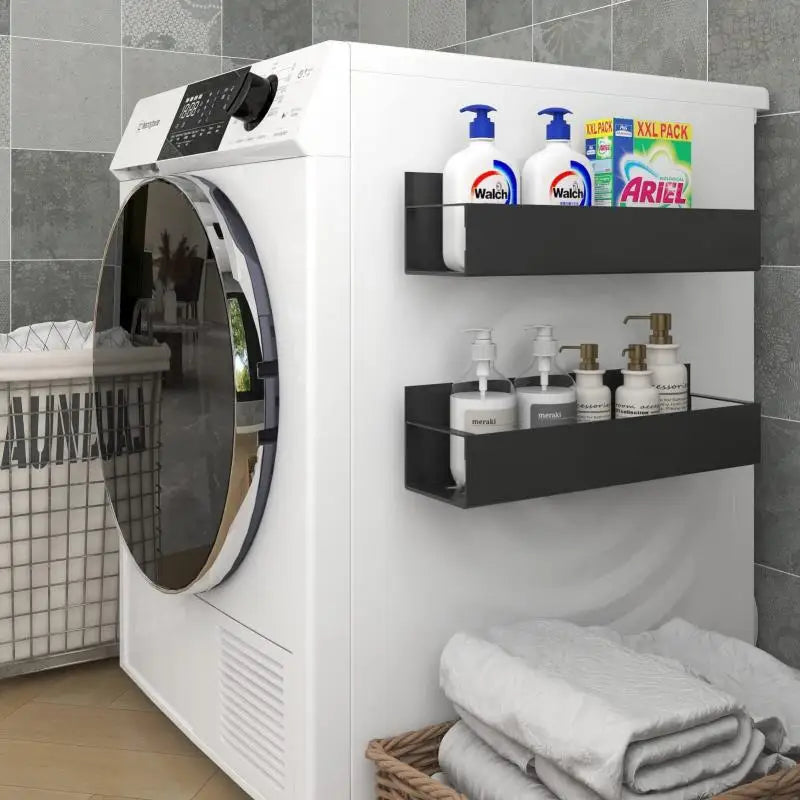 Refrigerator Magnetic Shelf Spice Sundry Side Storage Rack Hanging Basket Space Saving Kitchen Organizer Shelf Household Holder