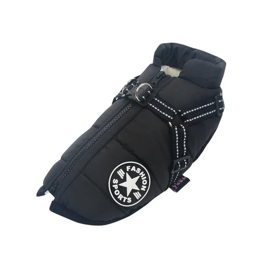 Pet Dog Jacket with Harness Winter Warm Dog Clothes  Waterproof 